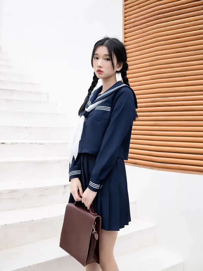 Cyan Pleated School Skirt 80cm for Girls