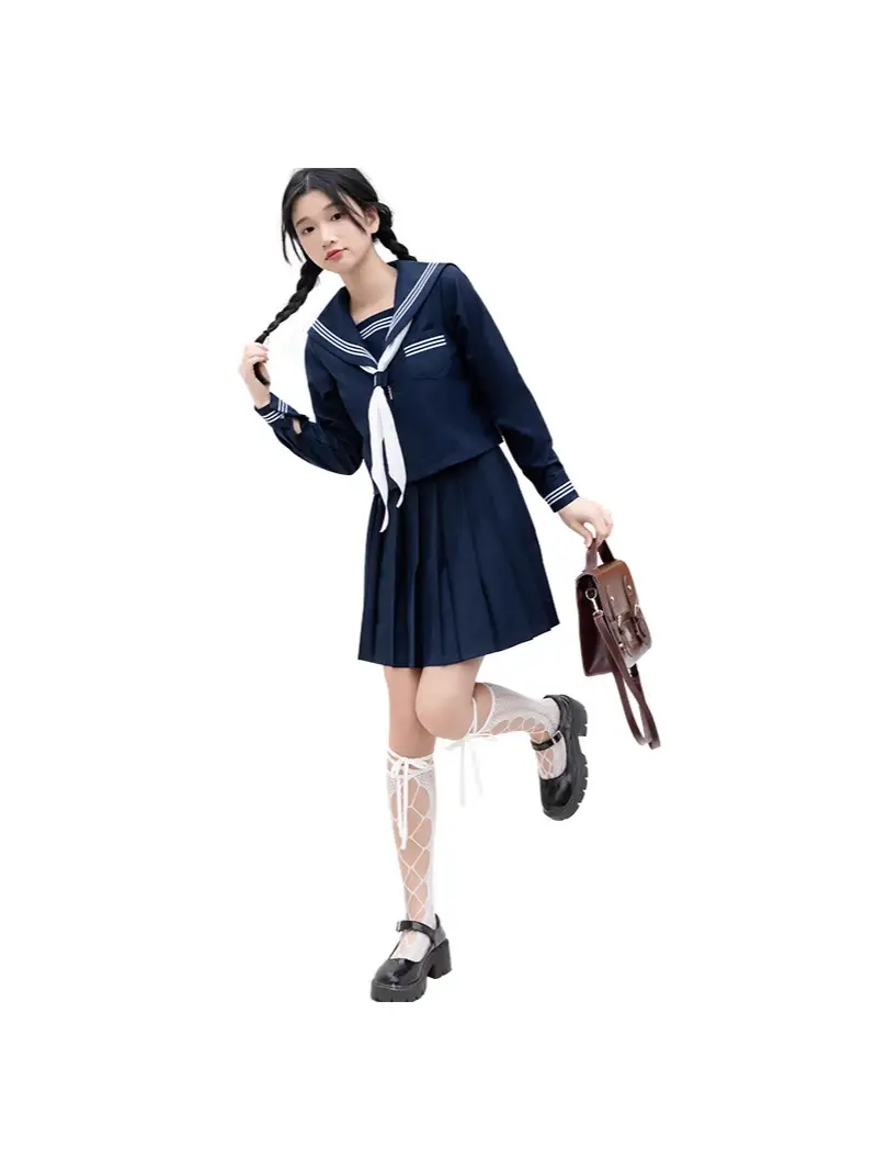 Cyan Pleated School Skirt 80cm for Girls