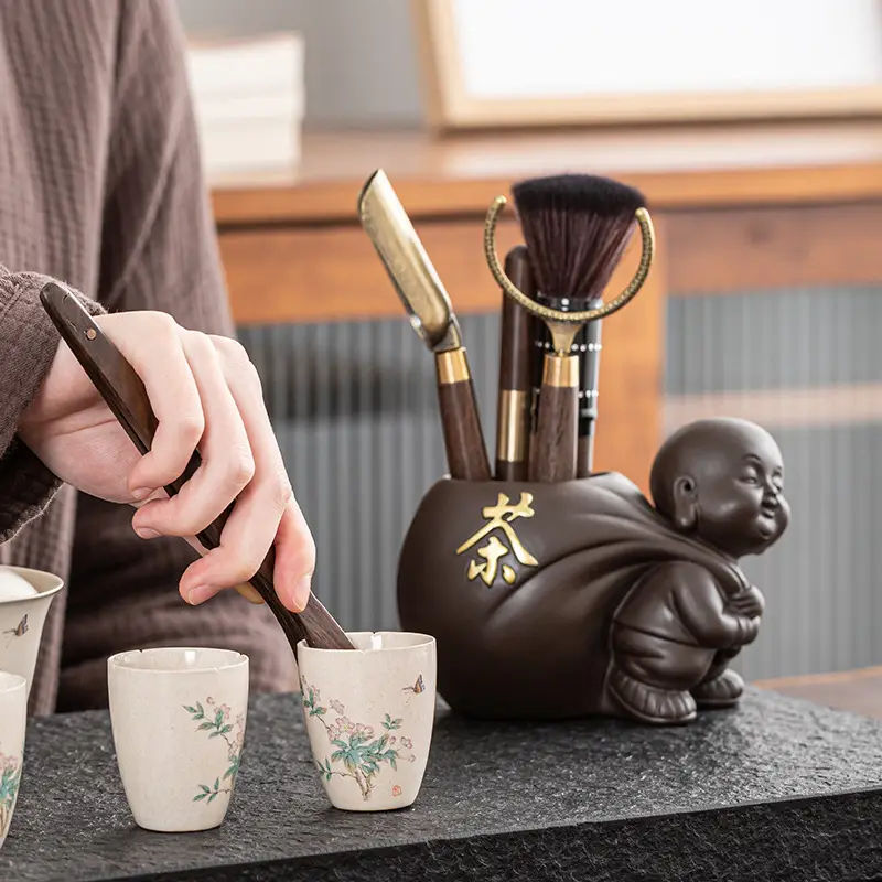 Zhibeiyou Ceramic Tea Set with Six Gentlemen & Ice Crack Kung Fu Design - Image 9