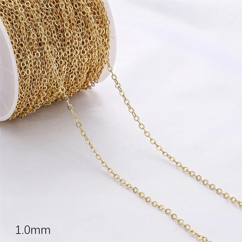 Flat O-chain 14K gold 1.0mm