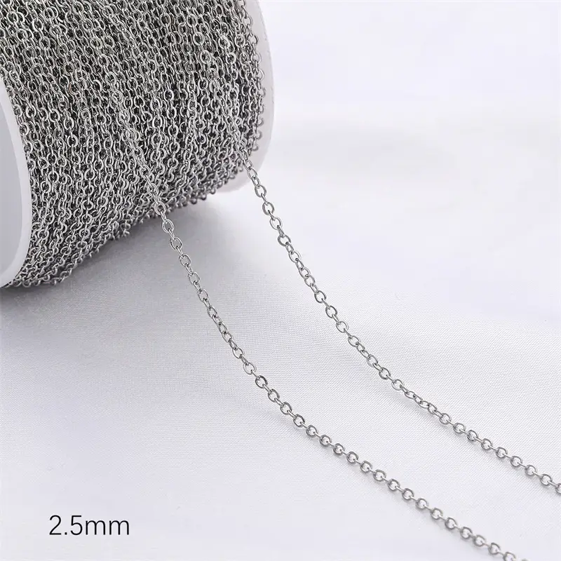 Flat O-chain Platinum 2.5mm