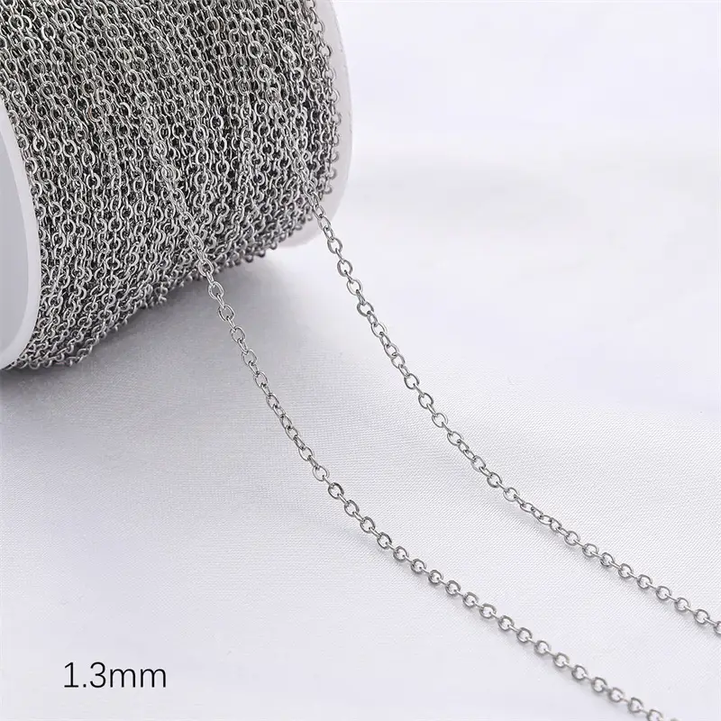 Flat O-chain platinum 1.3mm