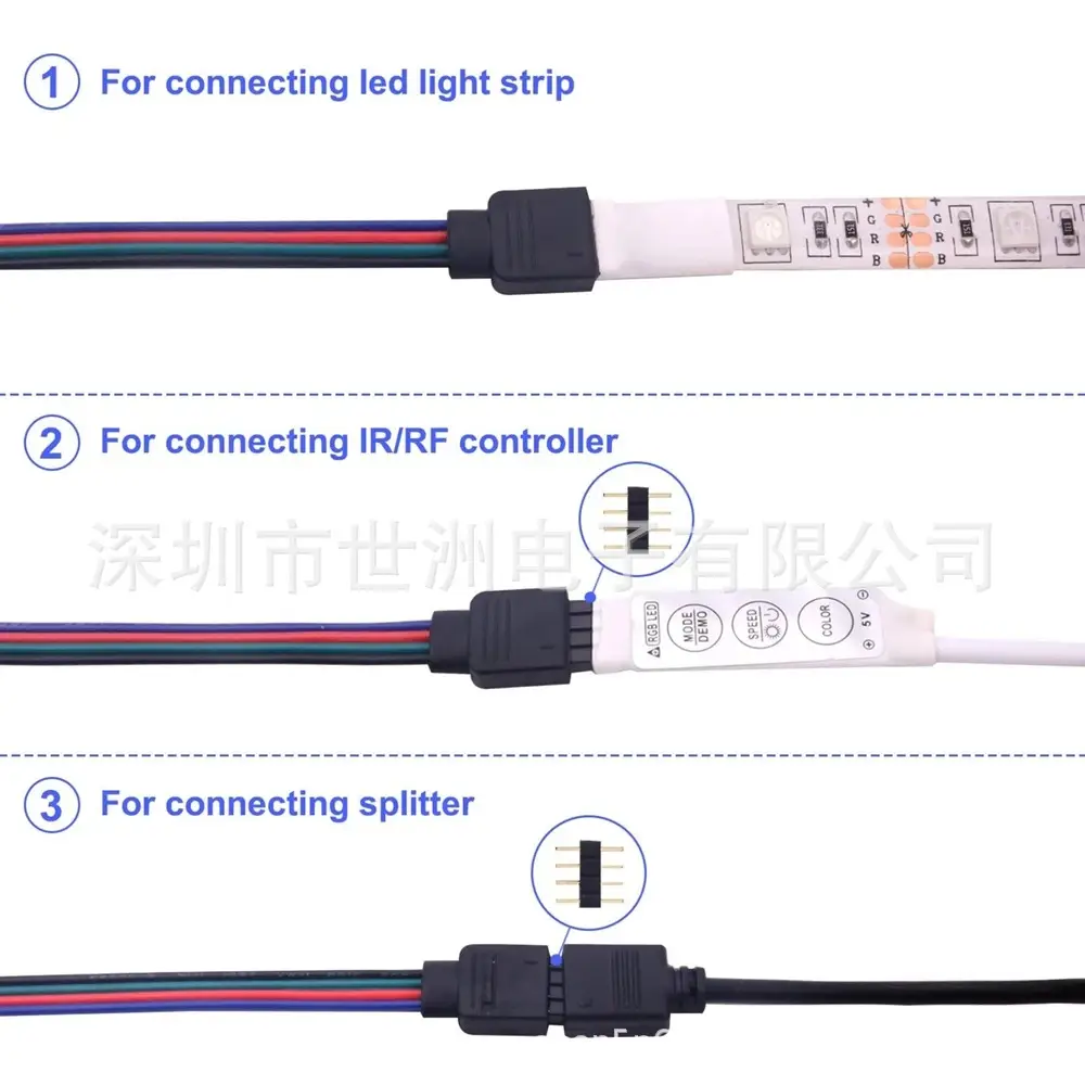 5Pcs-4Pin-5050-3528-LED-RGB-St