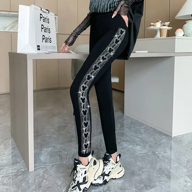 Black Hot Drill Leggings for Women Factory Direct - Image 7