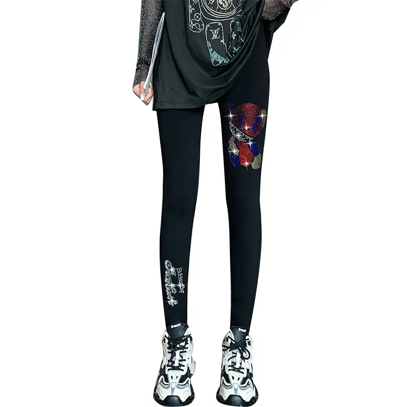 Black Hot Drill Leggings for Women Factory Direct - Image 9