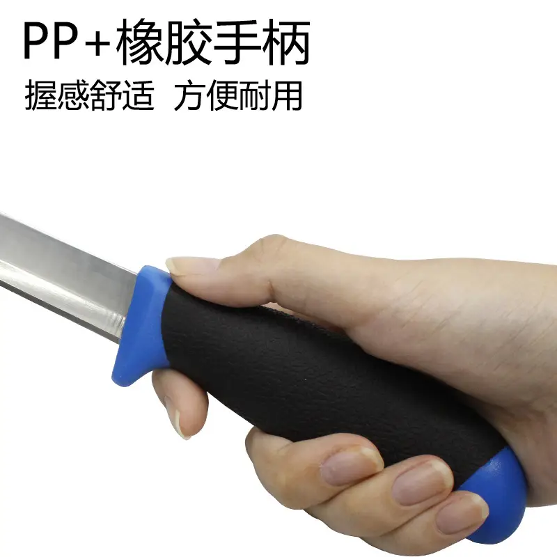 4 Inch Stainless Steel Mirror Fish Knife with Two-Color Rubber Handle - Image 4