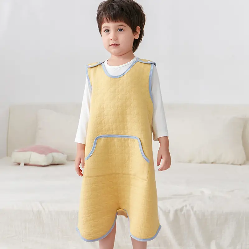 Baby Sleeveless Vest Kick-Proof Quilt Light Blue