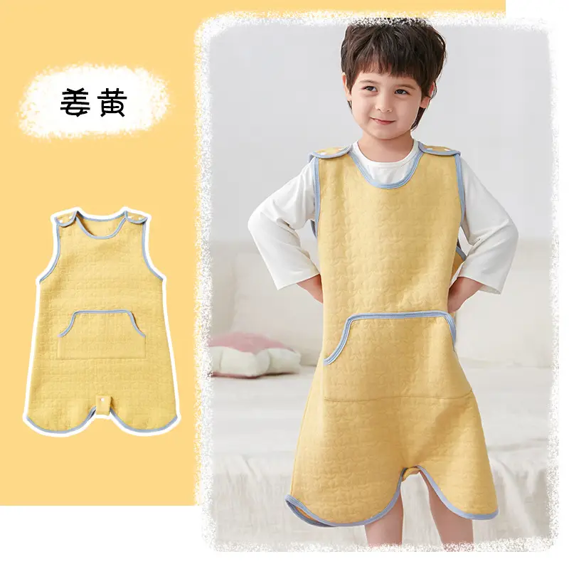 Baby Sleeveless Vest Kick-Proof Quilt Light Blue