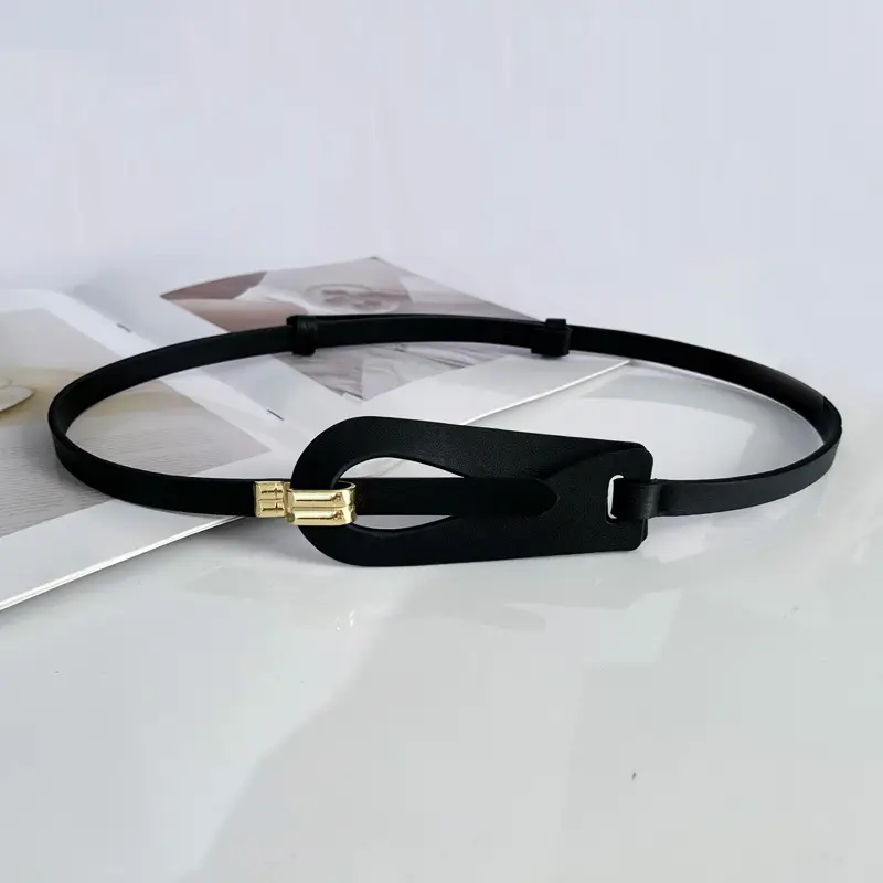 Women's Adjustable Korean Style Belt with Gold Clasp - Image 7