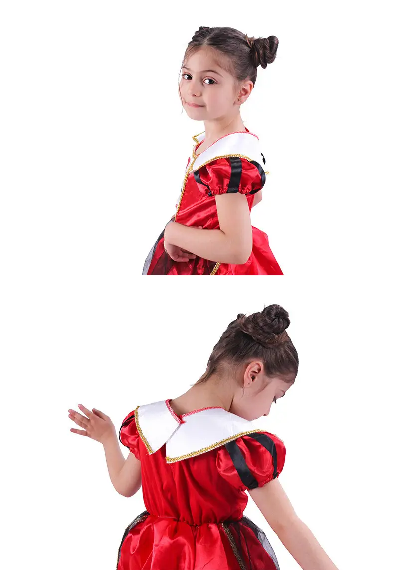 Halloween Kids Alice in Wonderland Costume Pink Striped Dress — feature 11