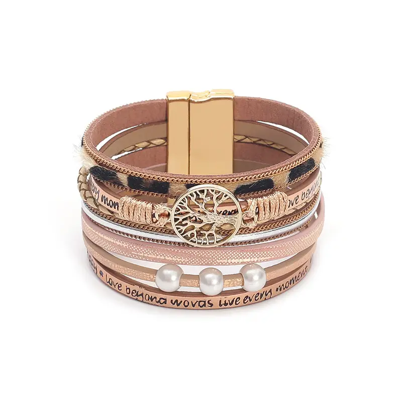 2023 Classic Handwoven Leather Bracelet Multi-layer European American Charm - Image 10