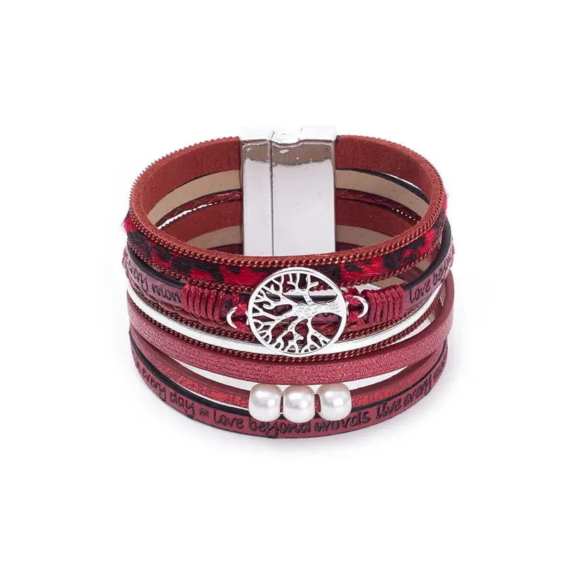 2023 Classic Handwoven Leather Bracelet Multi-layer European American Charm - Image 8