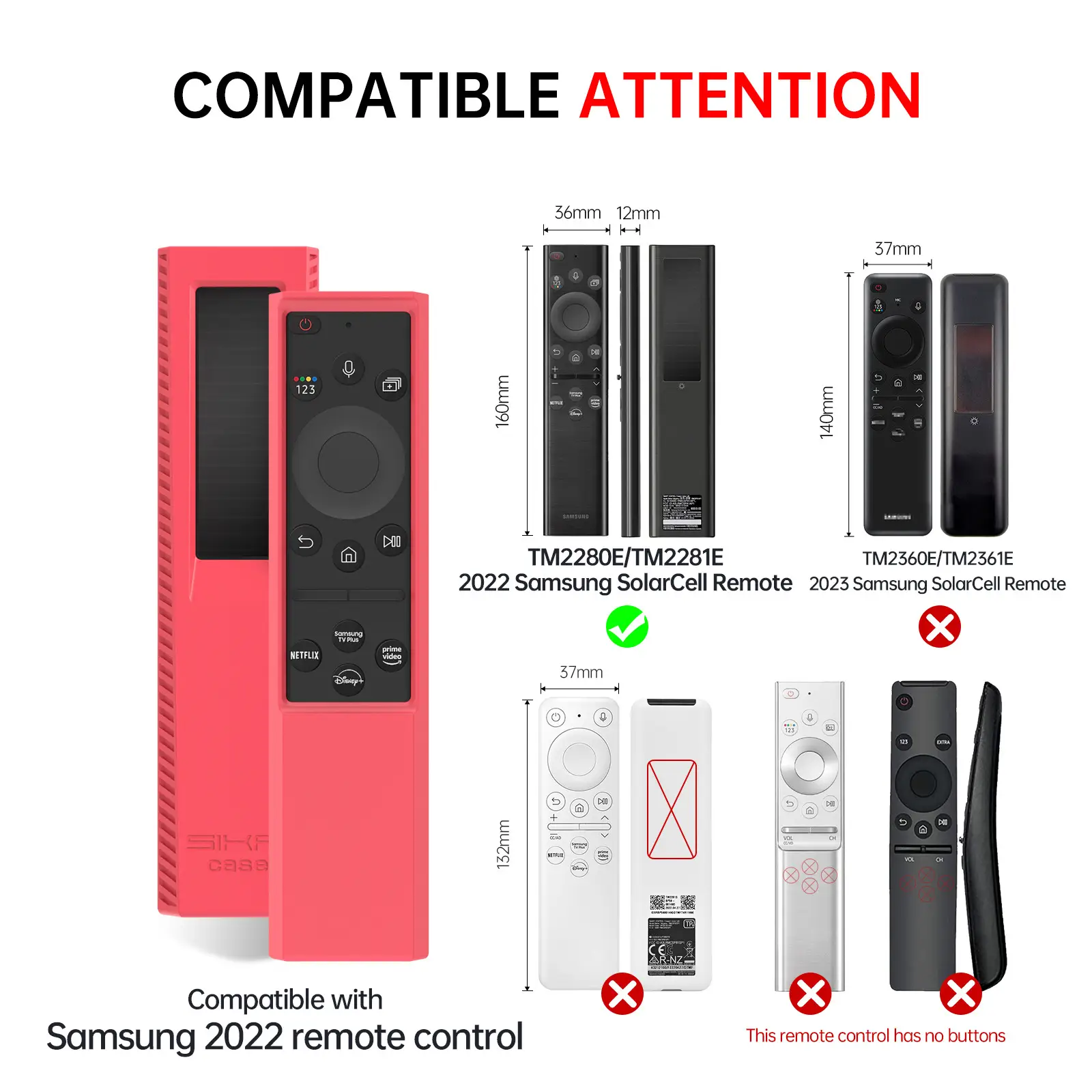 Remote Control Protective Cover Black 01357a - Image 3