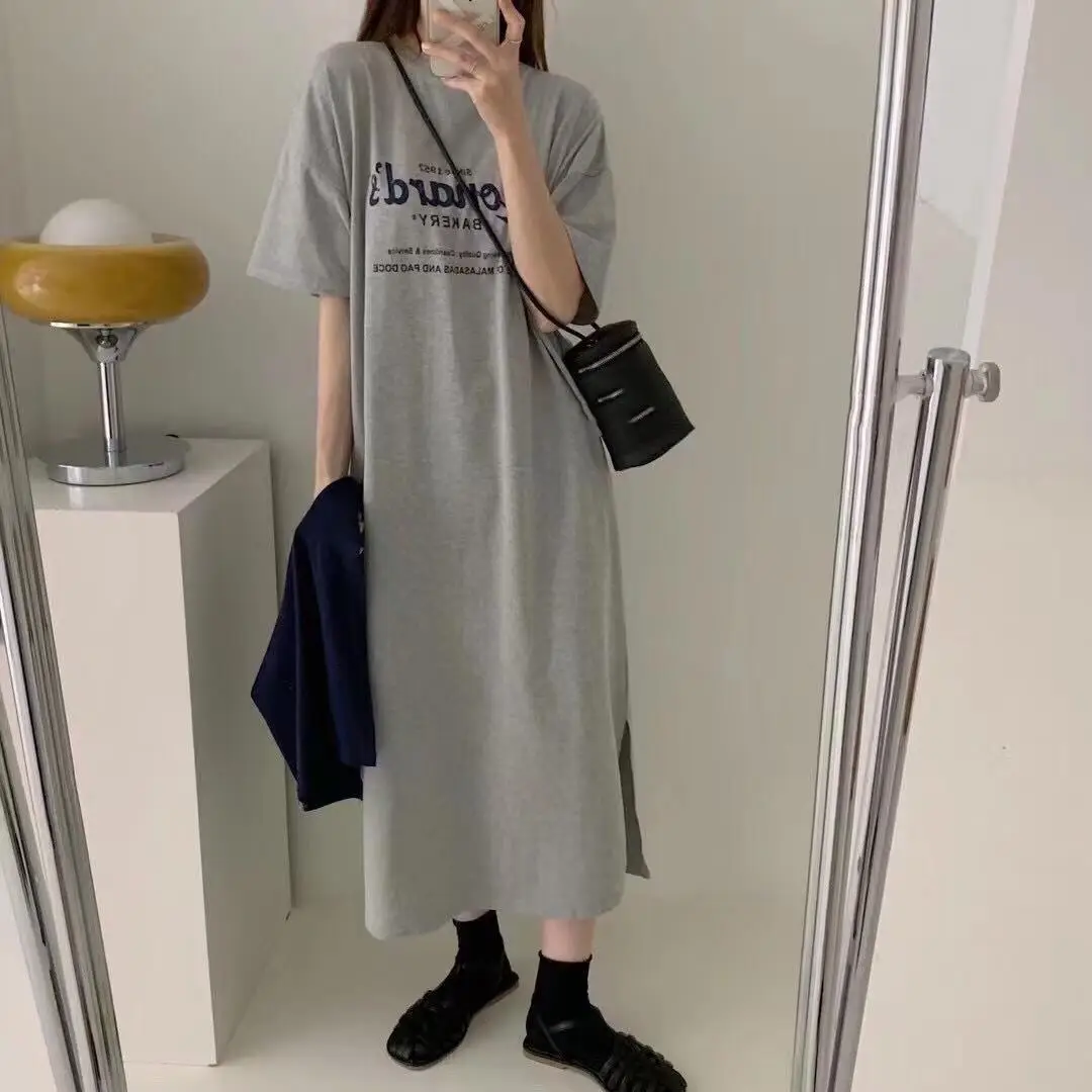 Plus Size Fat MM American Letter Printed Dress
