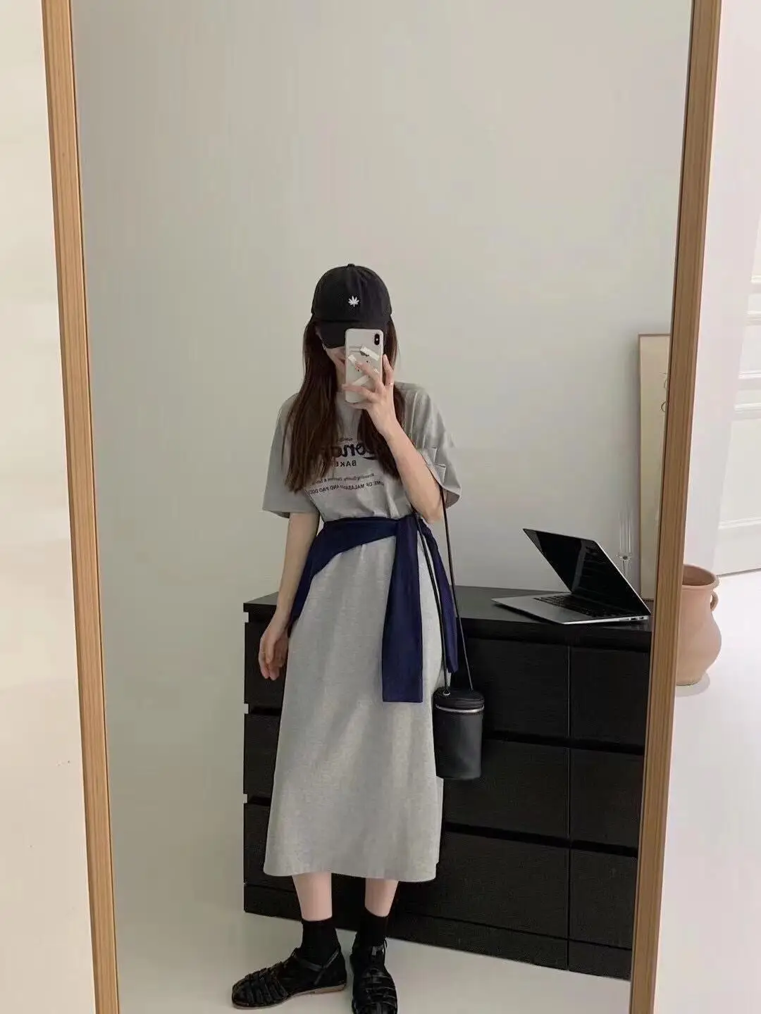 Plus Size Fat MM American Letter Printed Dress — feature 10