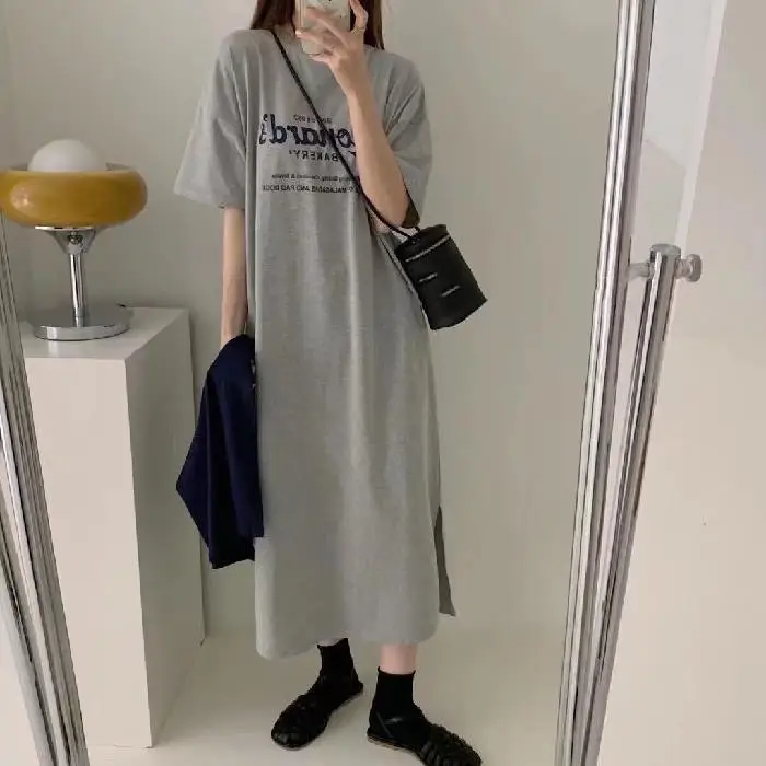 Plus Size Fat MM American Letter Printed Dress