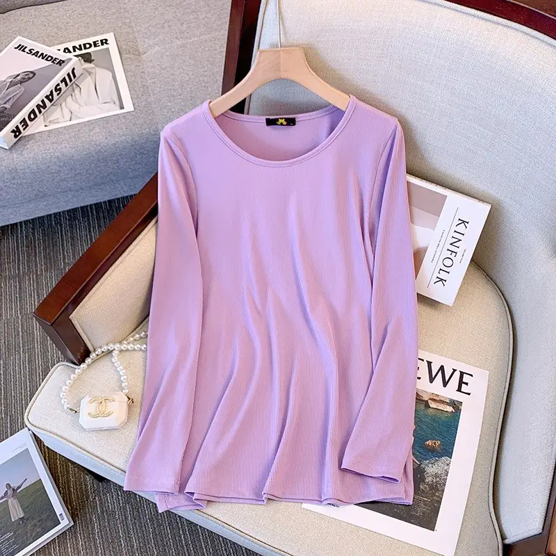 Plus Size Women's Red Elastic T-Shirt 124 Bust Fat Sister Fashion Bottoming Shirt 63364 - Image 8
