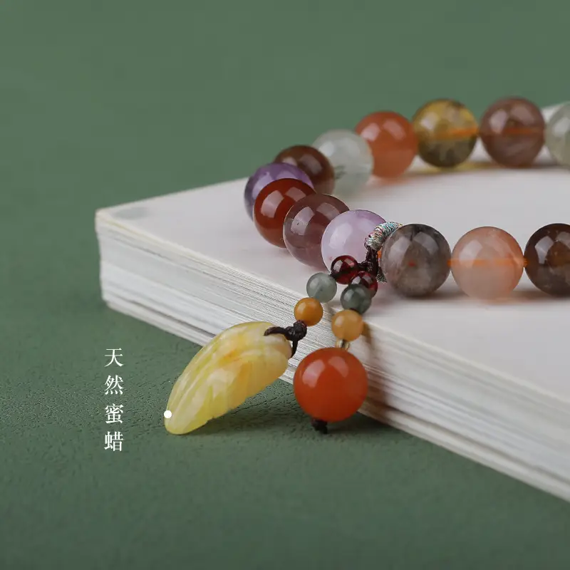 Brazilian Natural Color Crystal Hair Crystal Bracelet for Men Women