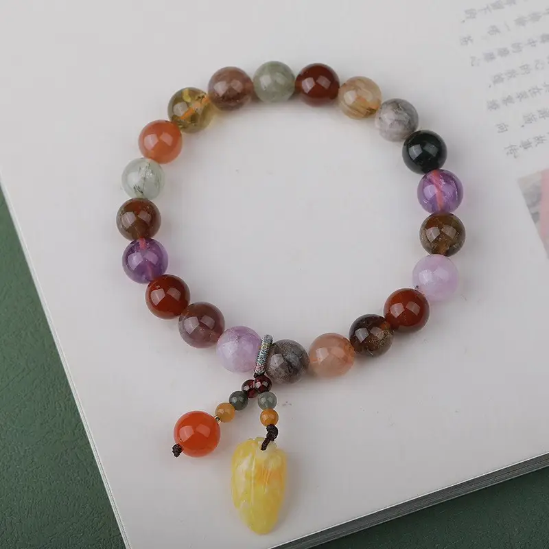 Brazilian Natural Color Crystal Hair Crystal Bracelet for Men Women