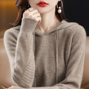 Women Orange Knit Round Neck Pullover Sweater — feature 29