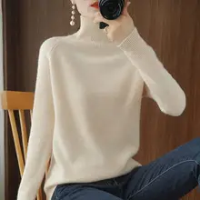 Women Orange Knit Round Neck Pullover Sweater — feature 55