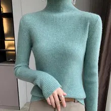 Women Orange Knit Round Neck Pullover Sweater — feature 61