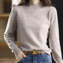 Women Orange Knit Round Neck Pullover Sweater — feature 67