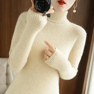 Women Orange Knit Round Neck Pullover Sweater — feature 7