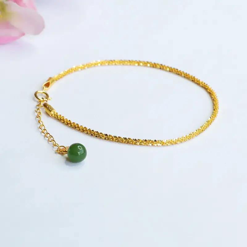 Guan Yu Jade Bracelet Green Jadeite S925 Silver - Image 3