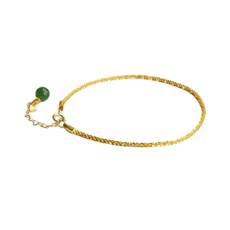 Guan Yu Jade Bracelet Green Jadeite S925 Silver - Image 5