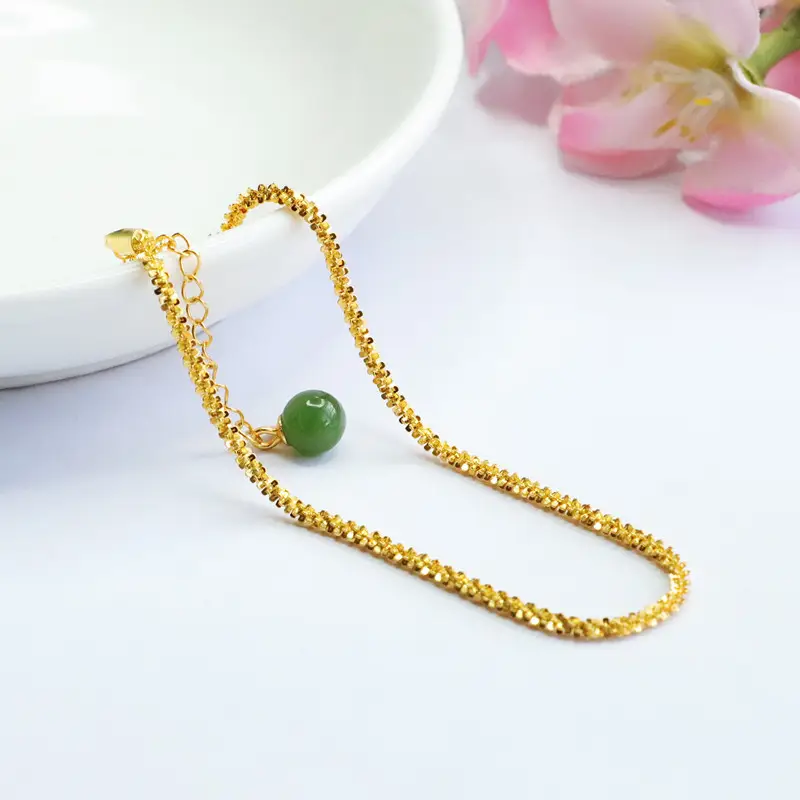 Guan Yu Jade Bracelet Green Jadeite S925 Silver — feature 11