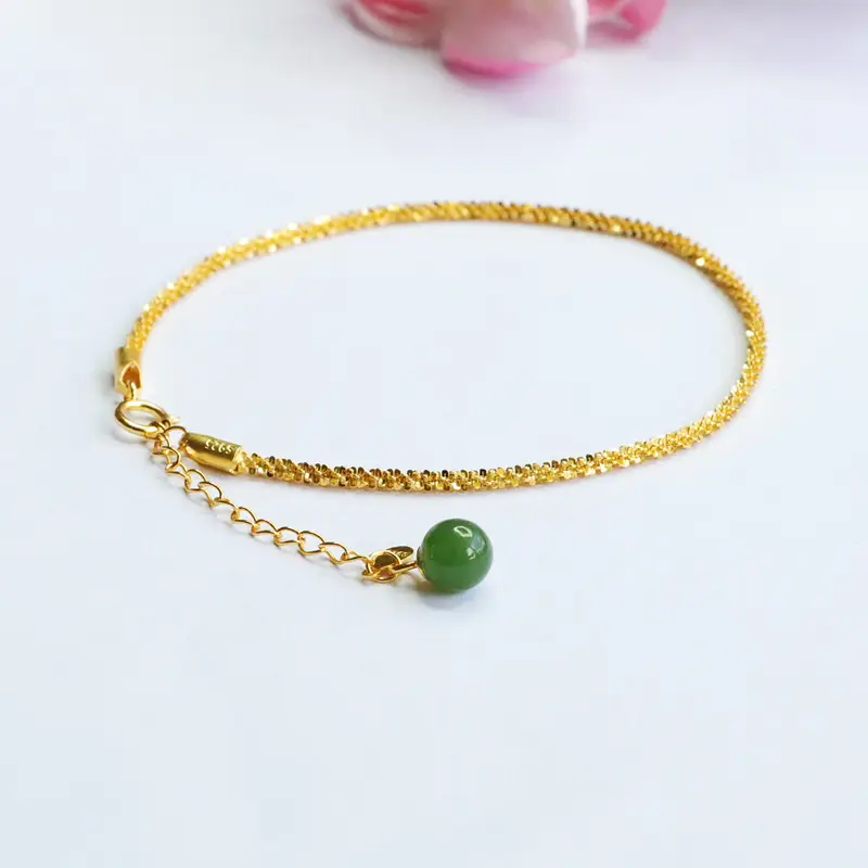 Guan Yu Jade Bracelet Green Jadeite S925 Silver — feature 4