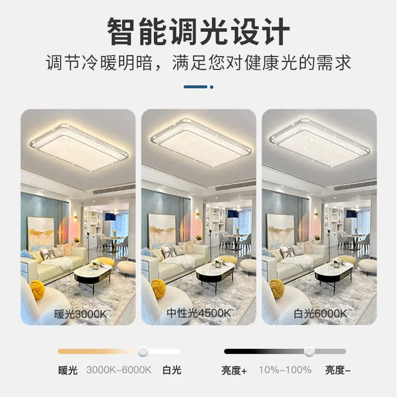 Crystal Diamond Ceiling Lamp for Bedroom Study Living Room - Image 5