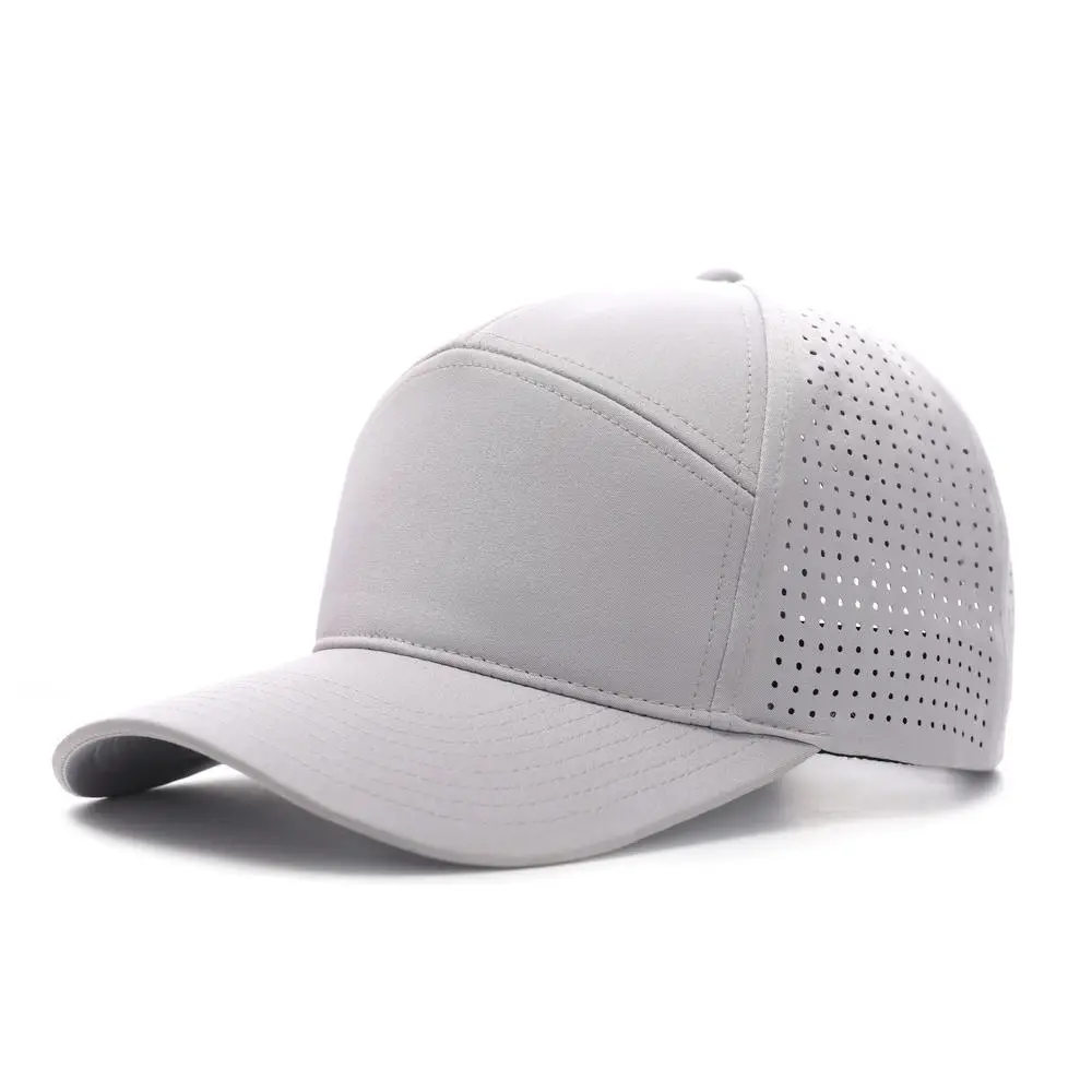 Light Gray Laser Mesh Baseball Cap for Golf & Casual Wear - Image 2