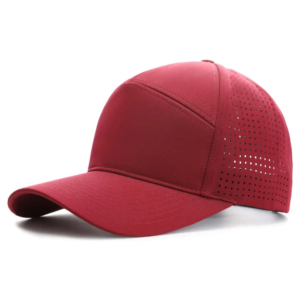 Light Gray Laser Mesh Baseball Cap for Golf & Casual Wear - Image 6