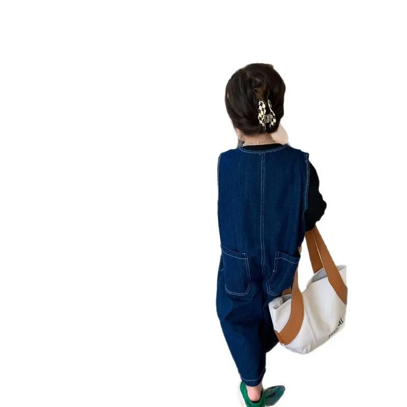 Baby Denim Jumpsuit 2022 Retro Wide Leg - Image 5