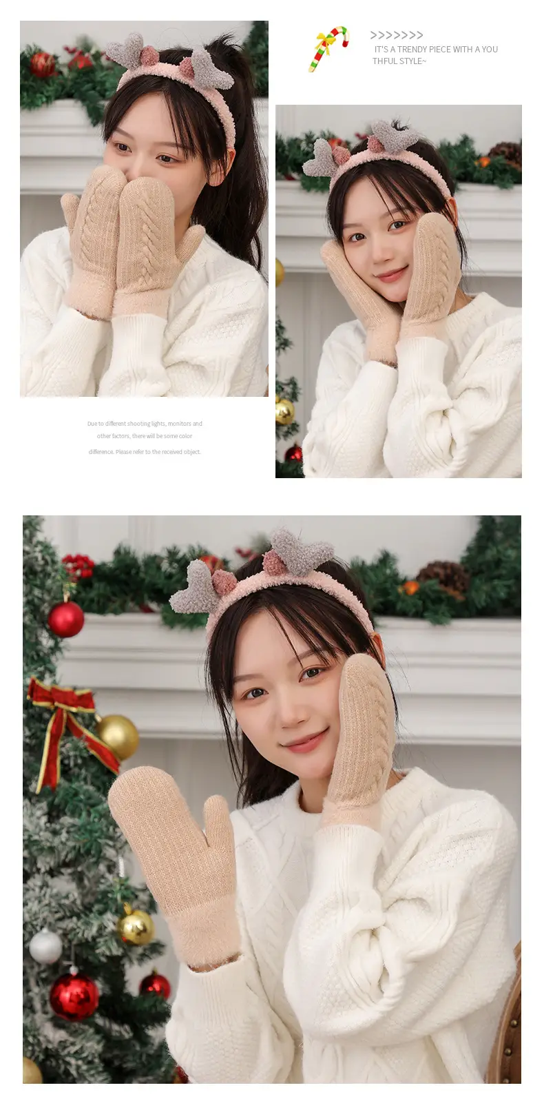 New Velvet Warm Camel Hair Gloves Double Layer Windproof — feature 10