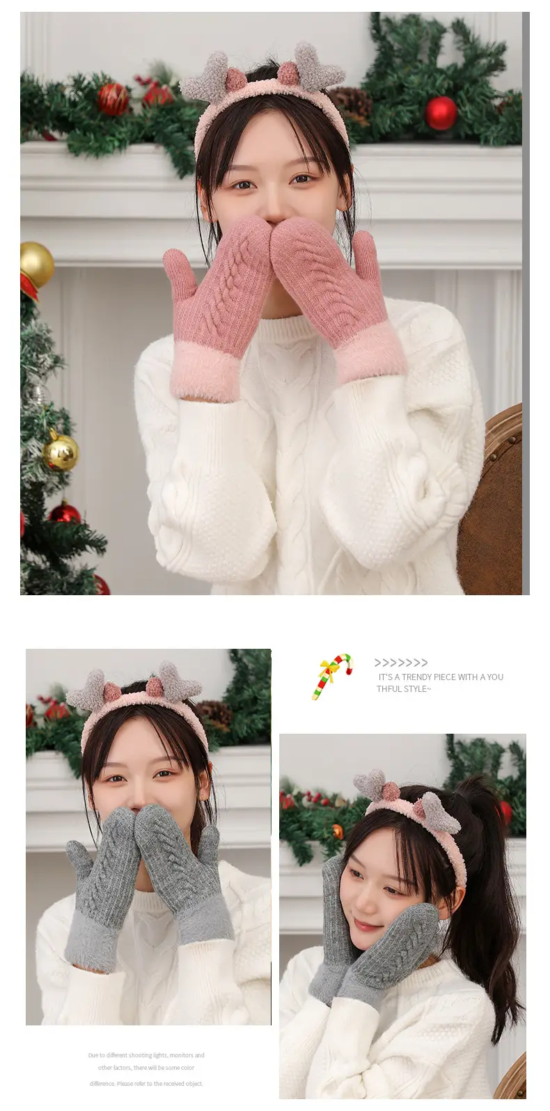 New Velvet Warm Camel Hair Gloves Double Layer Windproof — feature 12