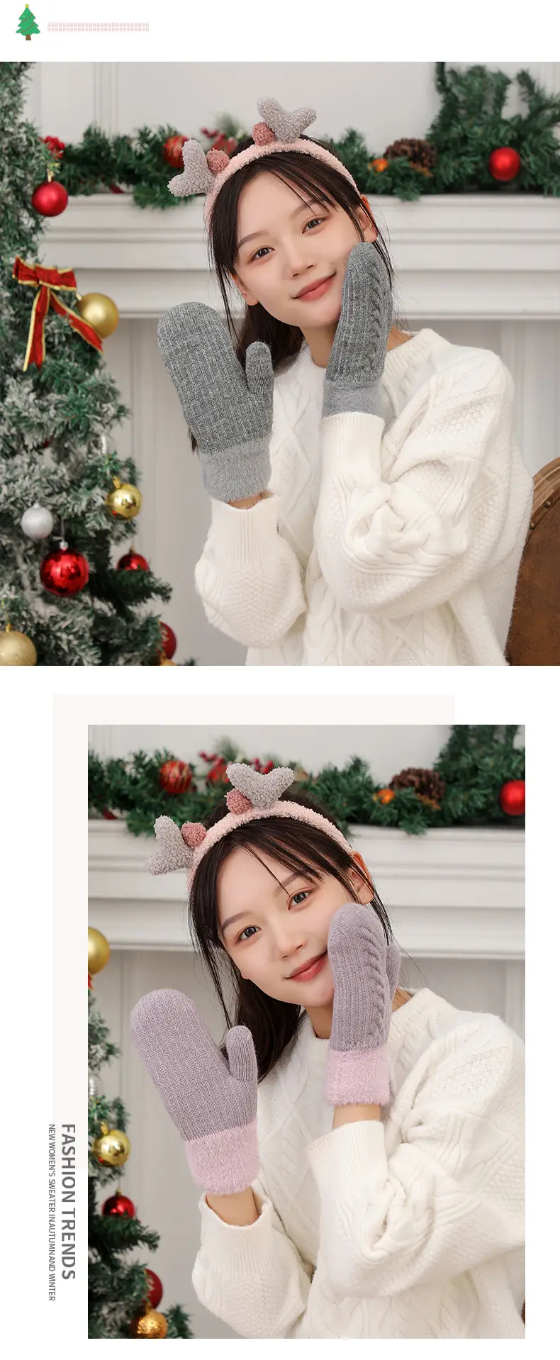 New Velvet Warm Camel Hair Gloves Double Layer Windproof — feature 13