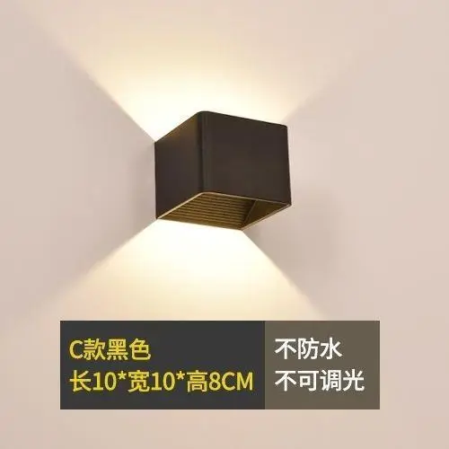 Outdoor LED Wall Lamp Black White Minimalist High Visibility