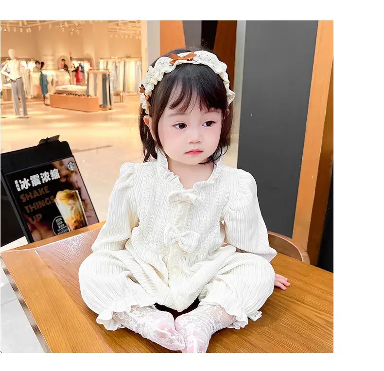 Beige Bow Romper for Baby 2024 Spring — feature 39