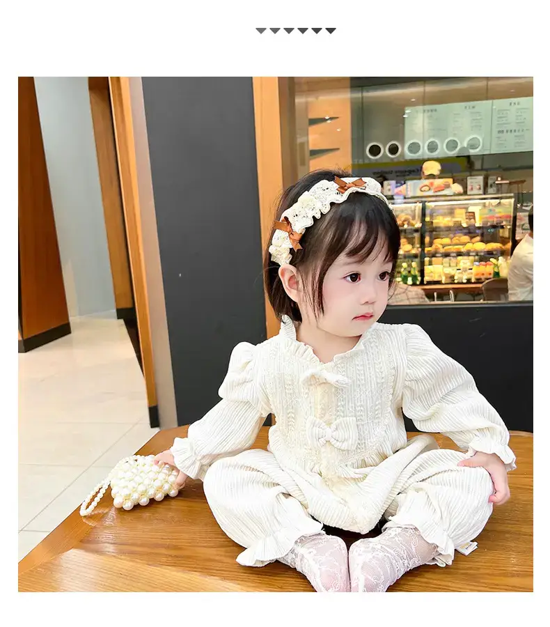 Beige Bow Romper for Baby 2024 Spring — feature 41