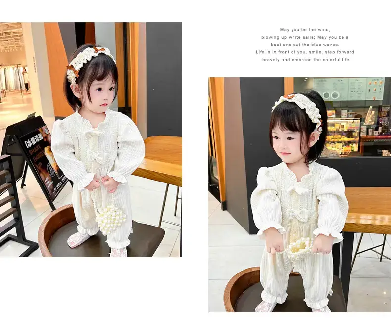 Beige Bow Romper for Baby 2024 Spring — feature 44