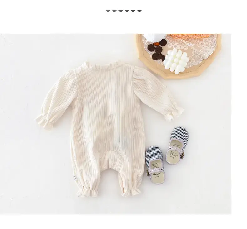 Beige Bow Romper for Baby 2024 Spring — feature 46