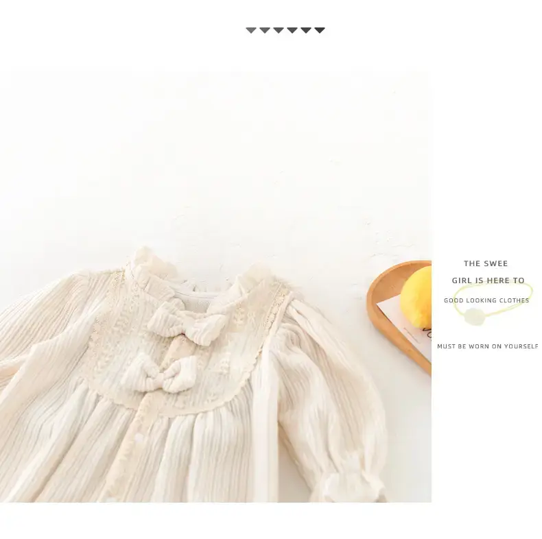 Beige Bow Romper for Baby 2024 Spring — feature 53