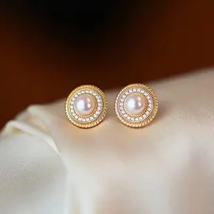 One Bei Zi Fritillary Earrings Silver Needle Women's Niche High-end Light Luxury Fan-shaped Natural Freshwater Pearl Earrings — feature 11