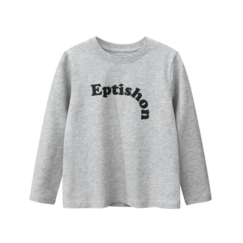 White Long Sleeve T-Shirt with Blue Graphic Print for Kids - Image 6