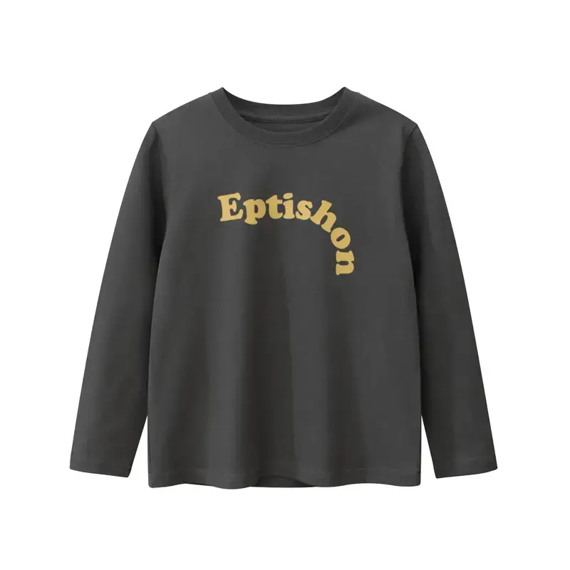 White Long Sleeve T-Shirt with Blue Graphic Print for Kids - Image 7