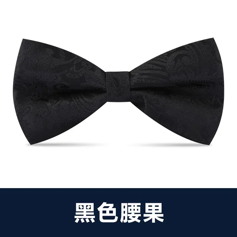 Men's Black Bow Tie Wedding Bow - Image 10