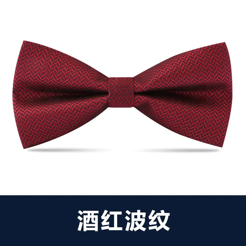 Men's Black Bow Tie Wedding Bow - Image 13